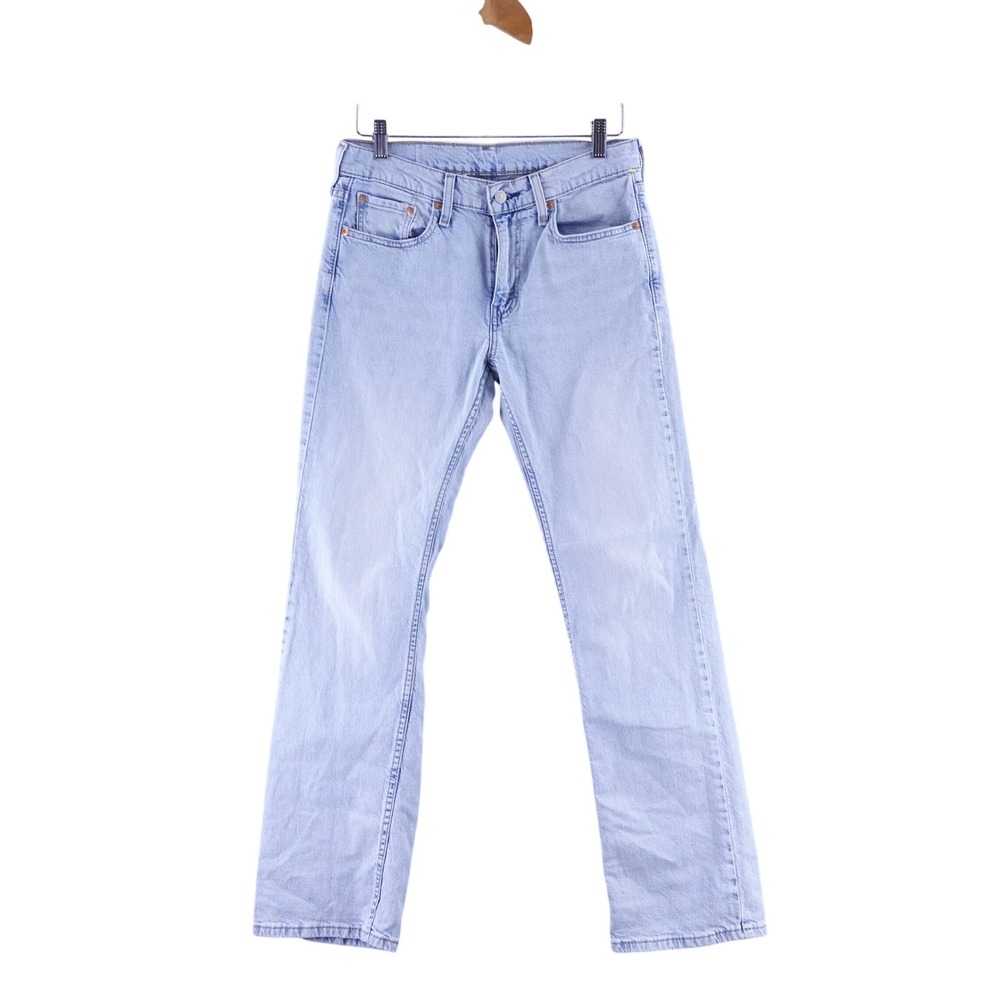 Levis Mens 30x32 527 Slim Bootcut Jeans Light Wash Denim  05527-0722